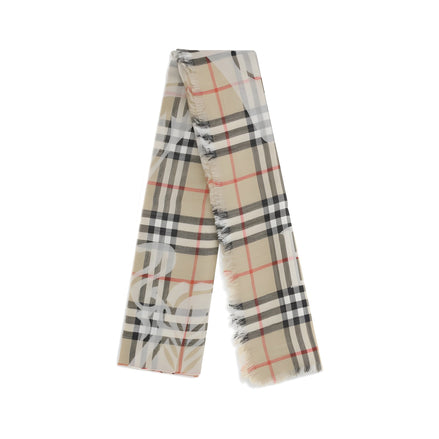 Eșarfă Burberry din lână bej