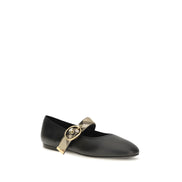 Balerini Burberry negri din piele