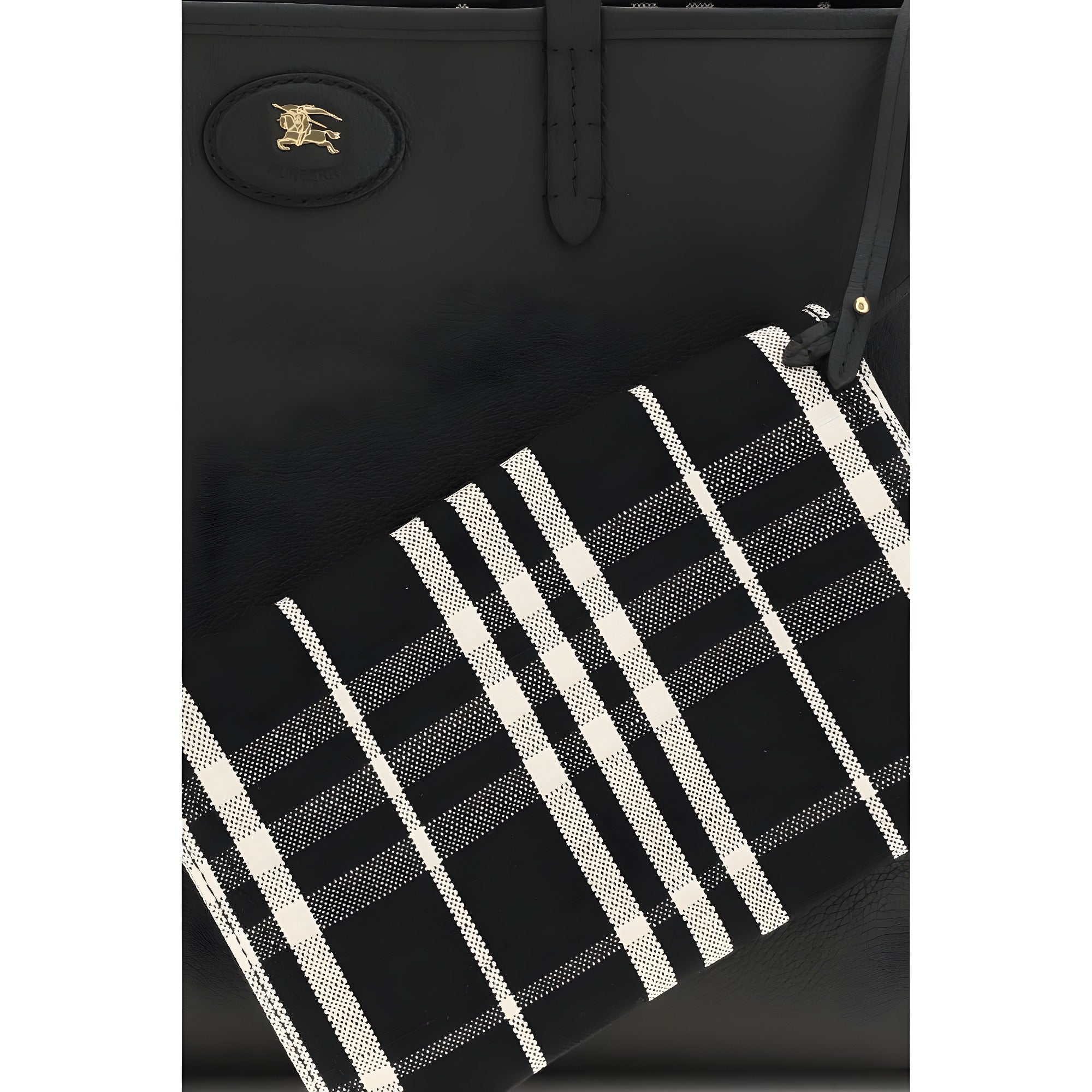 Burberry Black Calf Leather Shoulder Bag