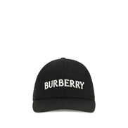Șapcă Burberry neagră din bumbac (șapcă de baseball)