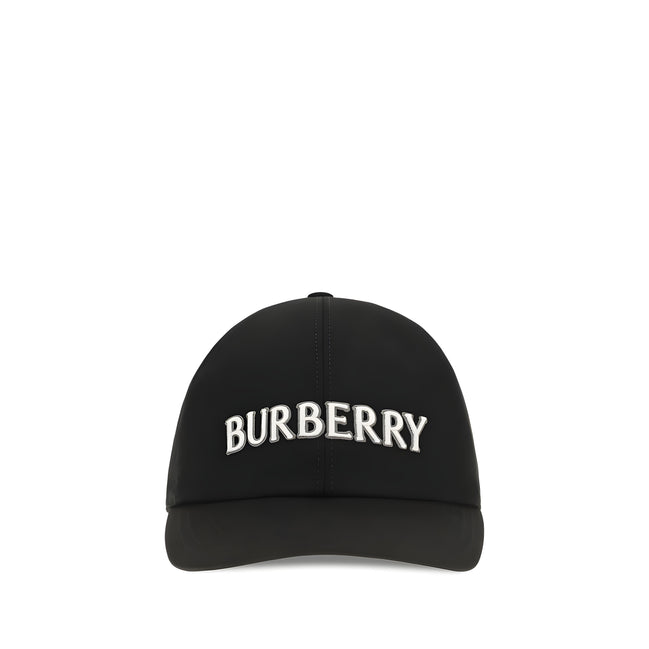 Șapcă Burberry neagră din bumbac (șapcă de baseball)