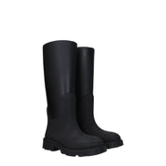 Cizme de ploaie Burberry negre din bumbac