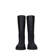 Cizme de ploaie Burberry negre din bumbac