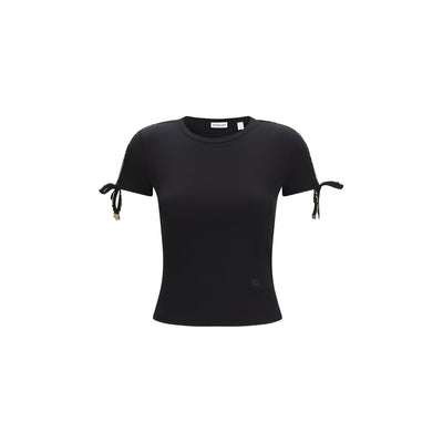 Tricou negru de bumbac Burberry