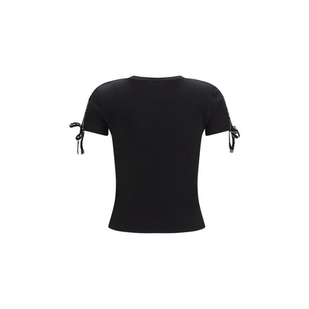 Tricou negru de bumbac Burberry