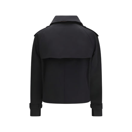 Burberry Black Cotton Trench Coat