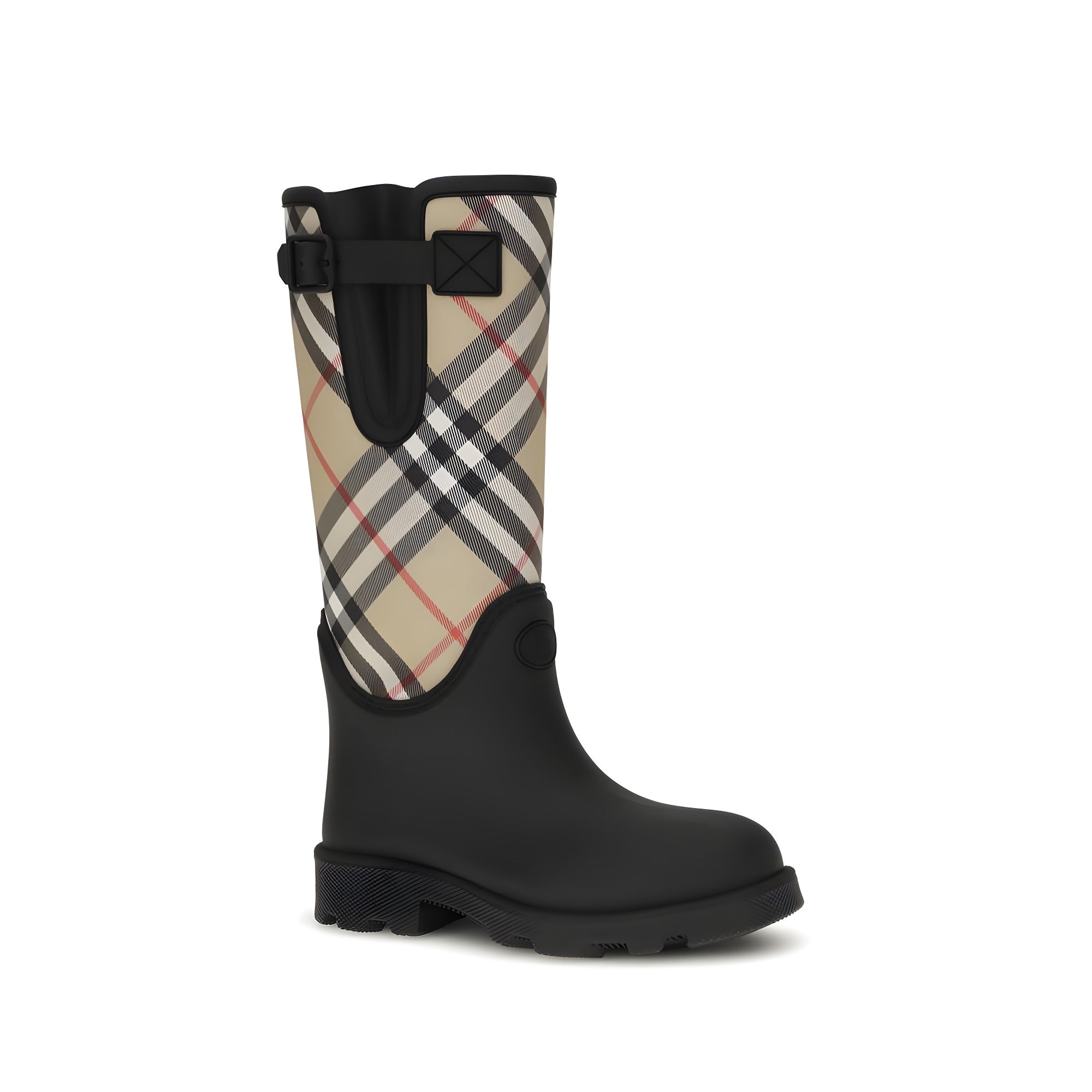 Cizme de ploaie Burberry negre din cauciuc