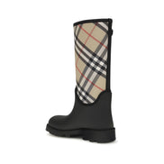 Cizme de ploaie Burberry negre din cauciuc