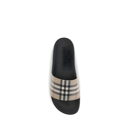 Burberry Black Rubber Slides