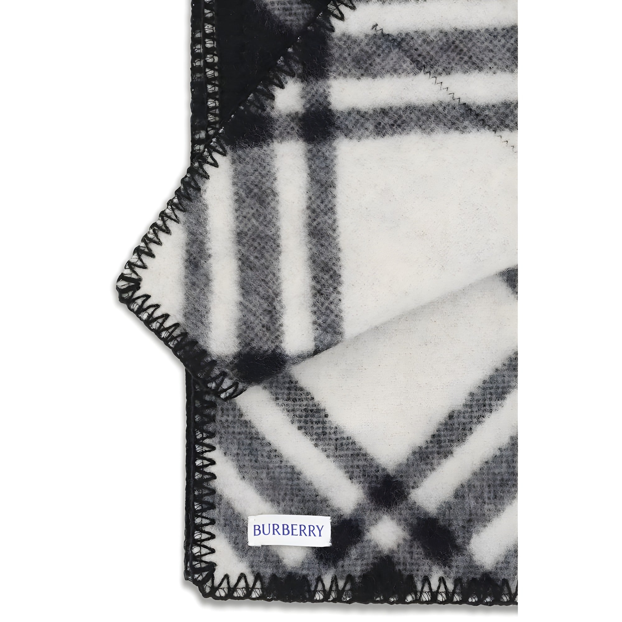 Burberry Black Wool Oves Aries Scarf