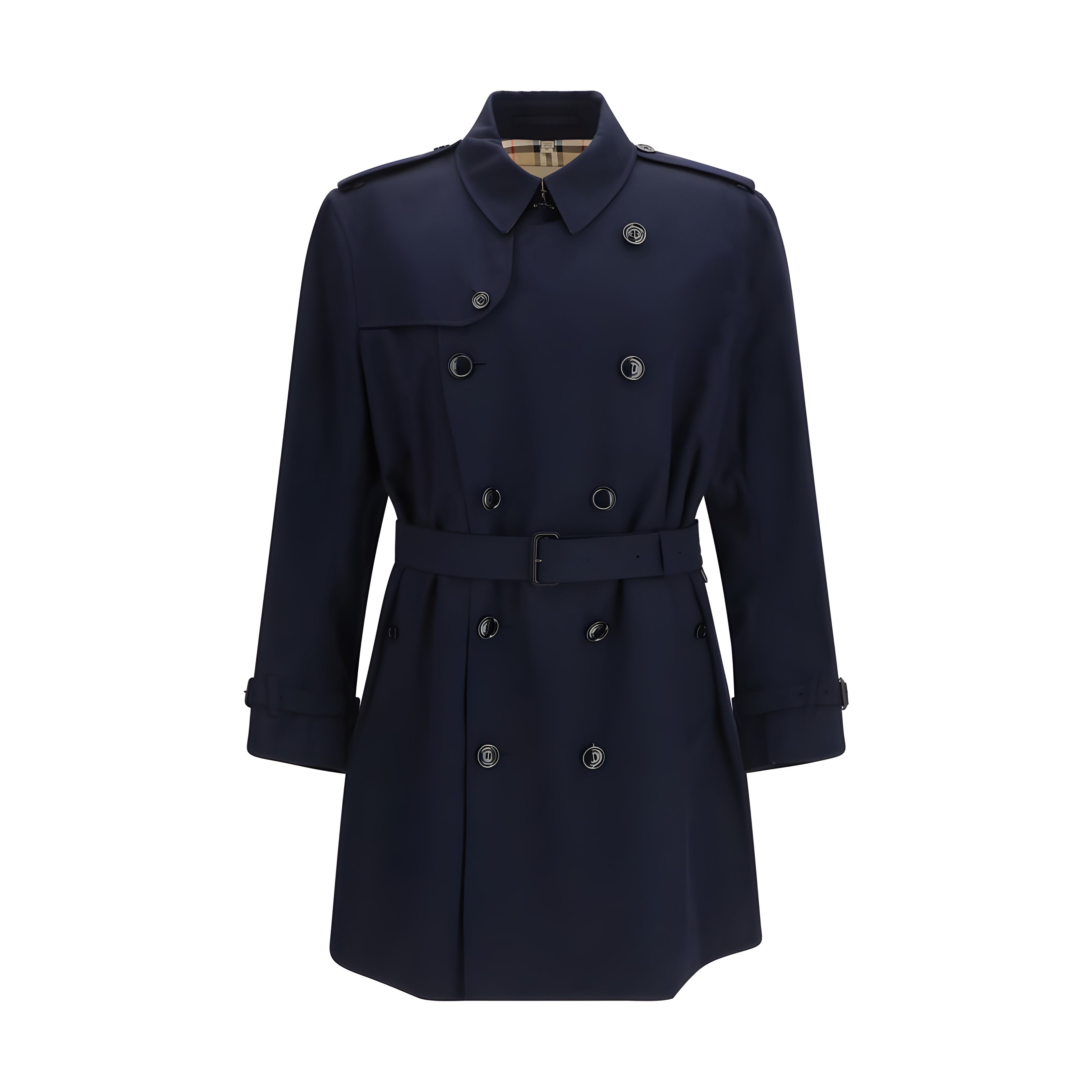 Trenci Burberry albastru din bumbac