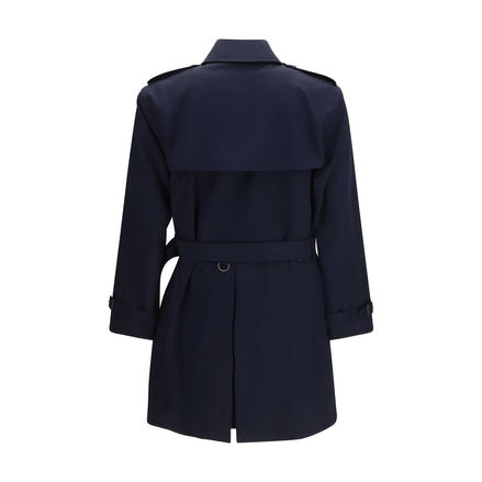 Burberry Blue Cotton Trench Coat