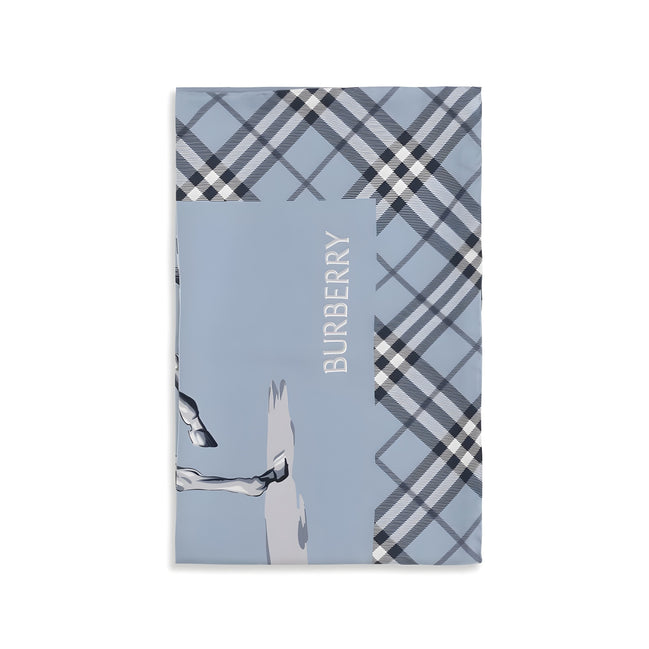 Eșarfă Burberry albastră din mătase