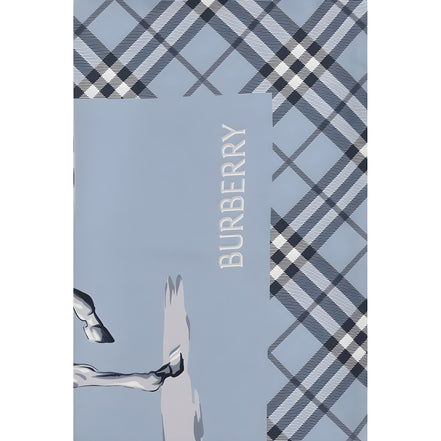 Eșarfă Burberry albastră din mătase