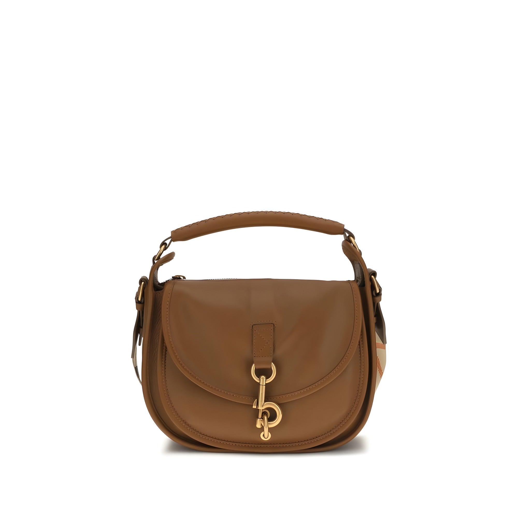 Burberry Brown Calf Leather Shoulder Bag