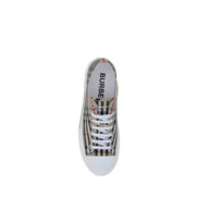 Burberry Brown TNR Cotton Nova Check Low Top Sneakers