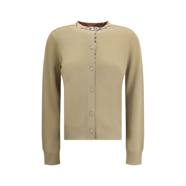Cardigan din lână maro Burberry