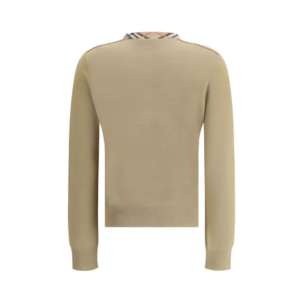 Cardigan din lână maro Burberry