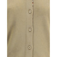 Cardigan din lână maro Burberry