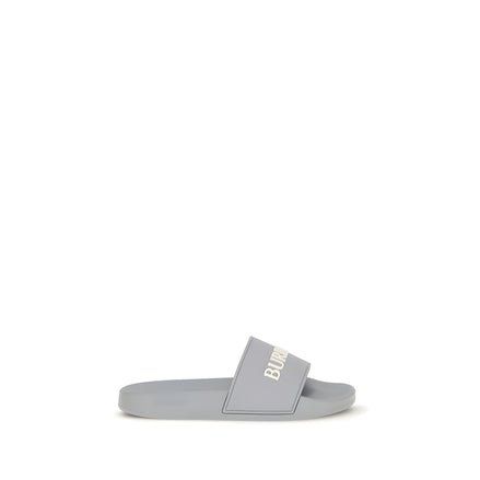 Burberry Gray Rubber Slides