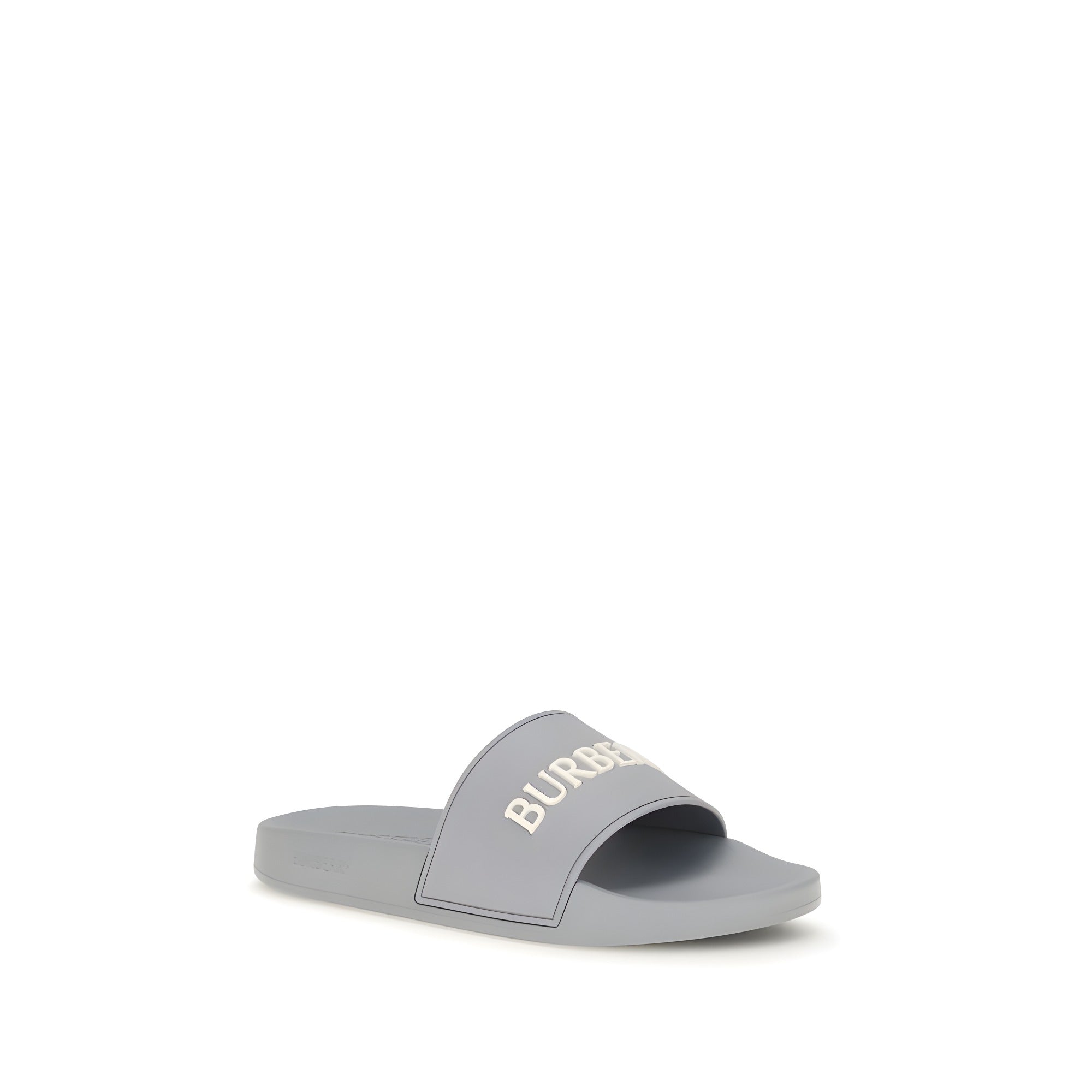 Burberry Gray Rubber Slides
