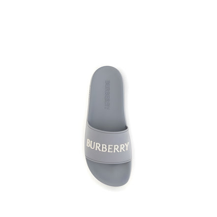 Burberry Gray Rubber Slides