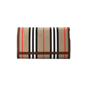 Geantă crossbody portofel Burberry Hannah Icon Stripe Archive Tan E-Canvas piele