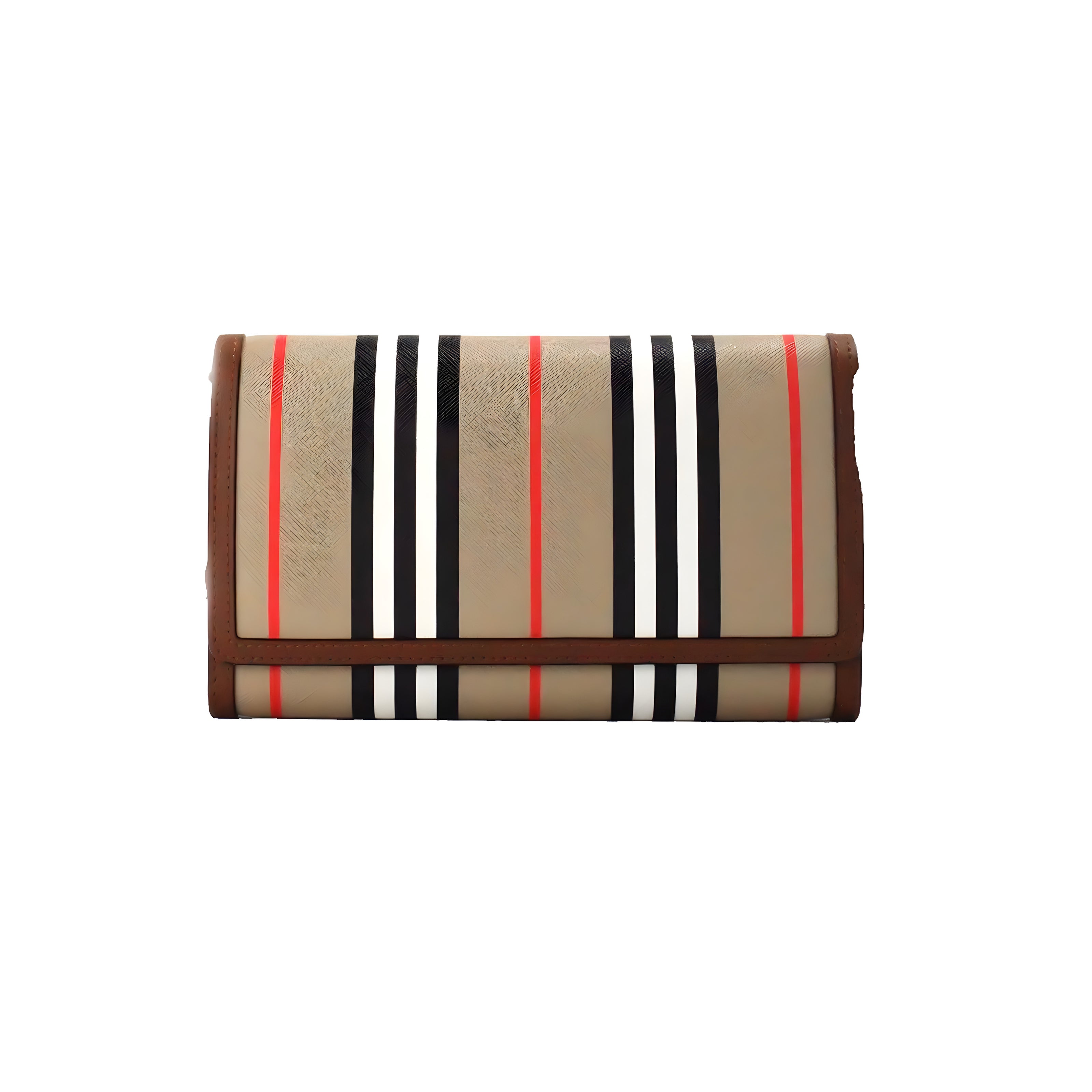 Geantă crossbody portofel Burberry Hannah Icon Stripe Archive Tan E-Canvas piele