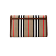 Geantă crossbody portofel Burberry Hannah Icon Stripe Archive Tan E-Canvas piele