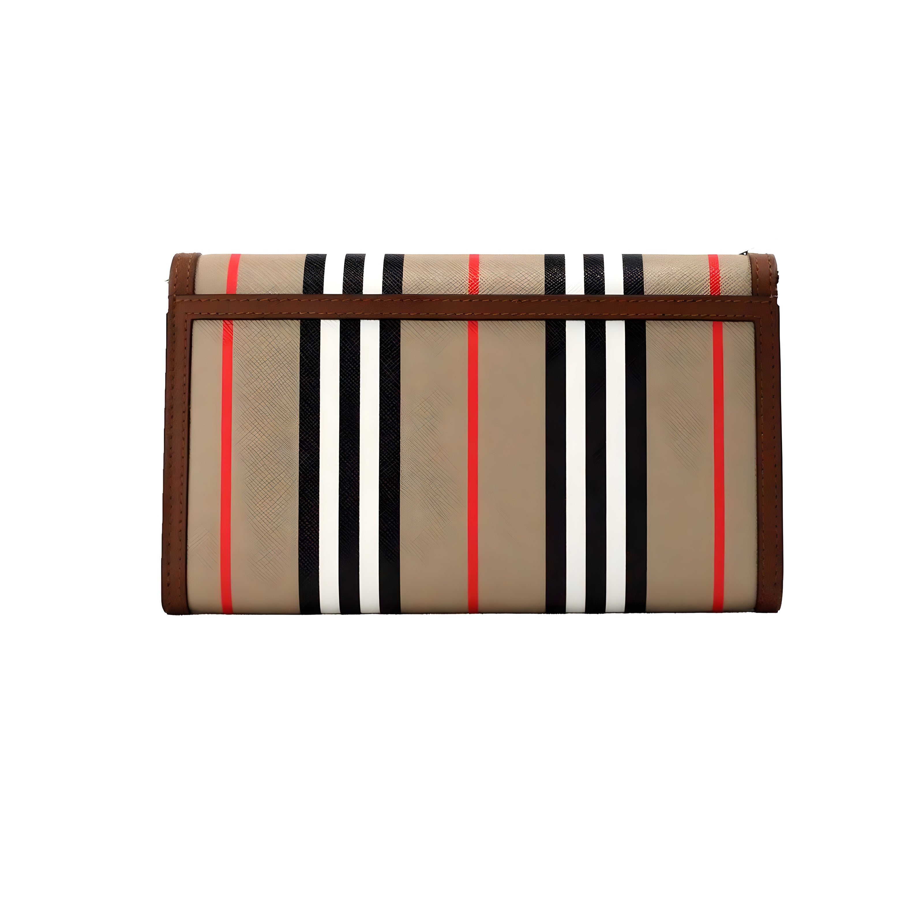 Geantă crossbody portofel Burberry Hannah Icon Stripe Archive Tan E-Canvas piele