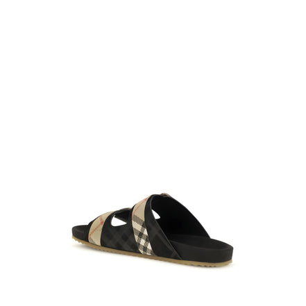 Sandale plate din cauciuc multicolore Burberry