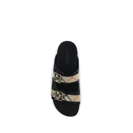 Sandale plate din cauciuc multicolore Burberry