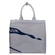 Geantă tote Burberry Navy EKD din pânză cu borsetă pentru monede