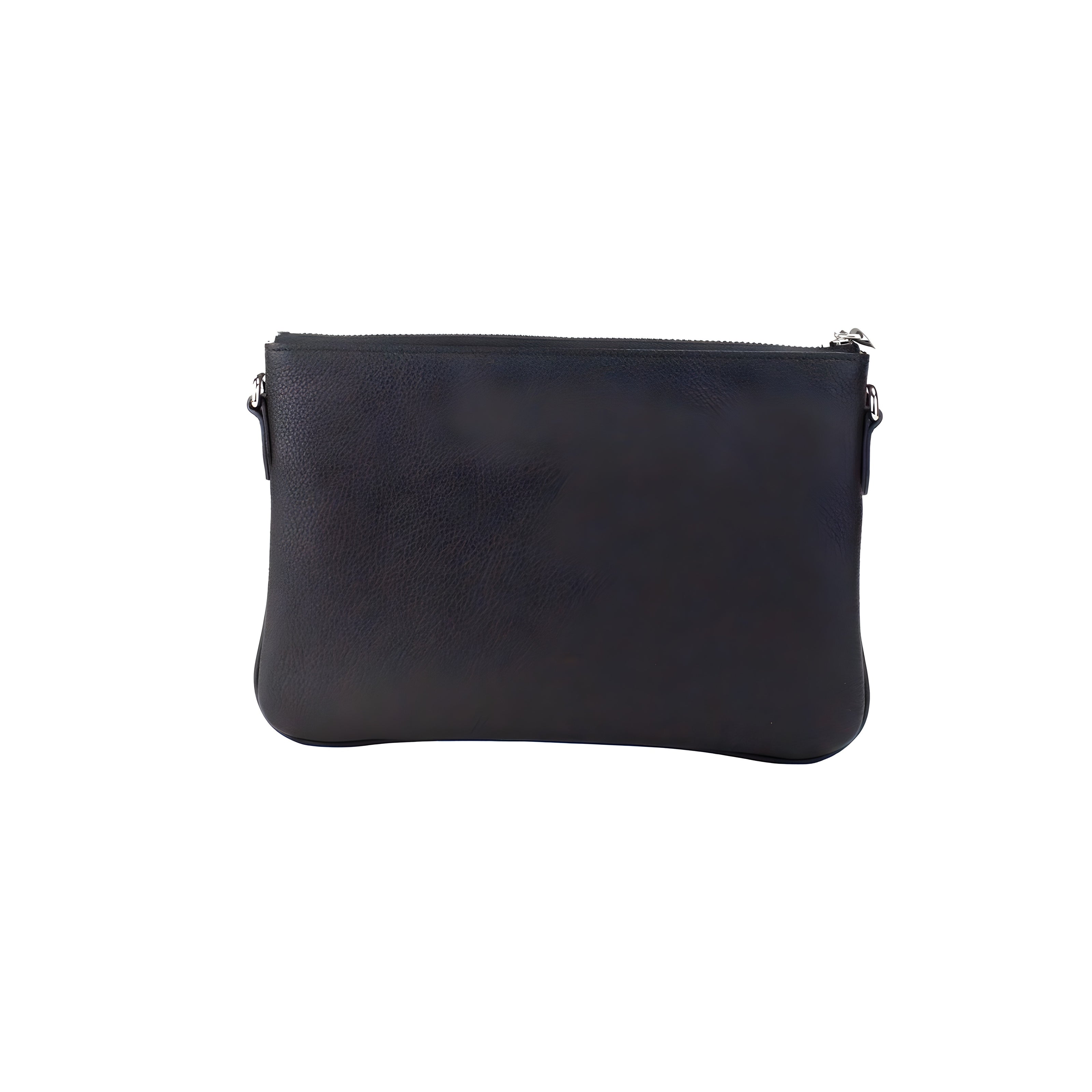 Burberry Peyton Monogram Black Leather Pouch Crossbody Bag