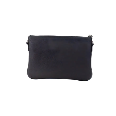Geantă crossbody tip borsetă Burberry Peyton Monogram, din piele neagră