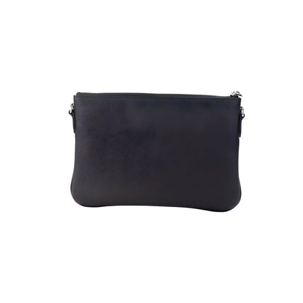 Geantă crossbody tip borsetă Burberry Peyton Monogram, din piele neagră