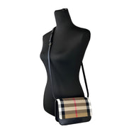 Geantă Burberry Madison mică, din piele, tip crossbody, cu carouri
