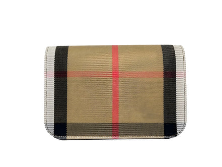 Burberry Small Leather Madison Crossbody Check Bag