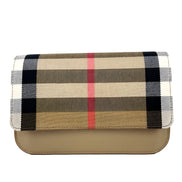 Burberry Small Leather Madison Crossbody Check Bag