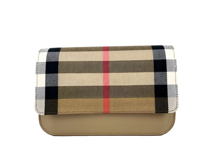 Burberry Small Leather Madison Crossbody Check Bag