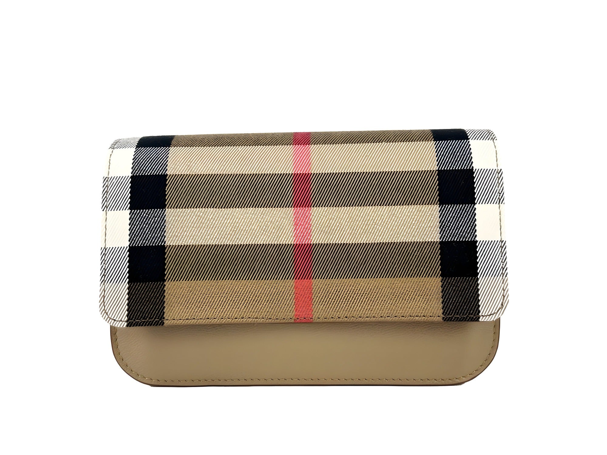 Burberry Small Leather Madison Crossbody Check Bag