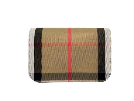 Burberry Small Leather Madison Crossbody Check Bag