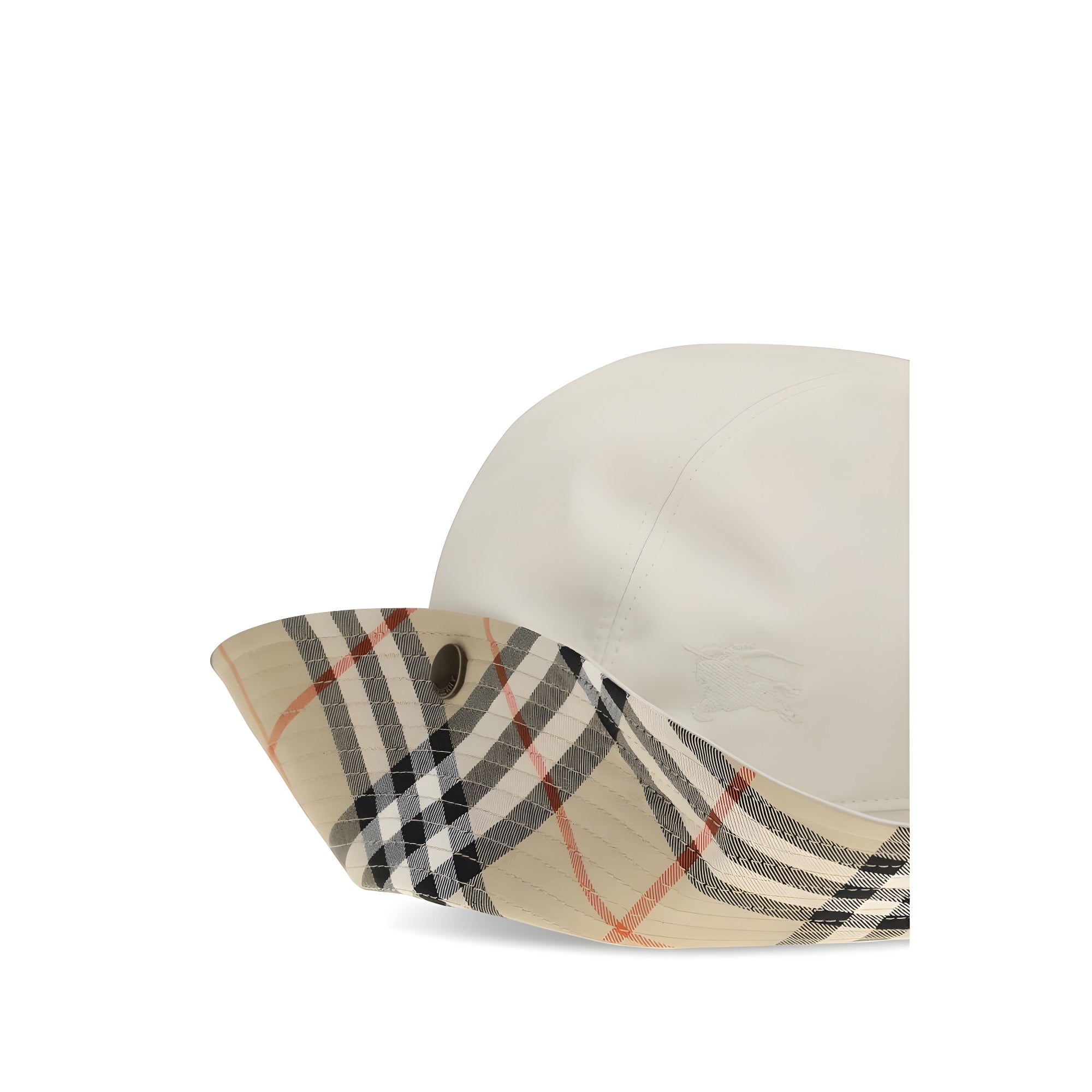 Burberry White Cotton Bucket Hat
