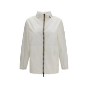 Jachetă Burberry albă din poliamidă