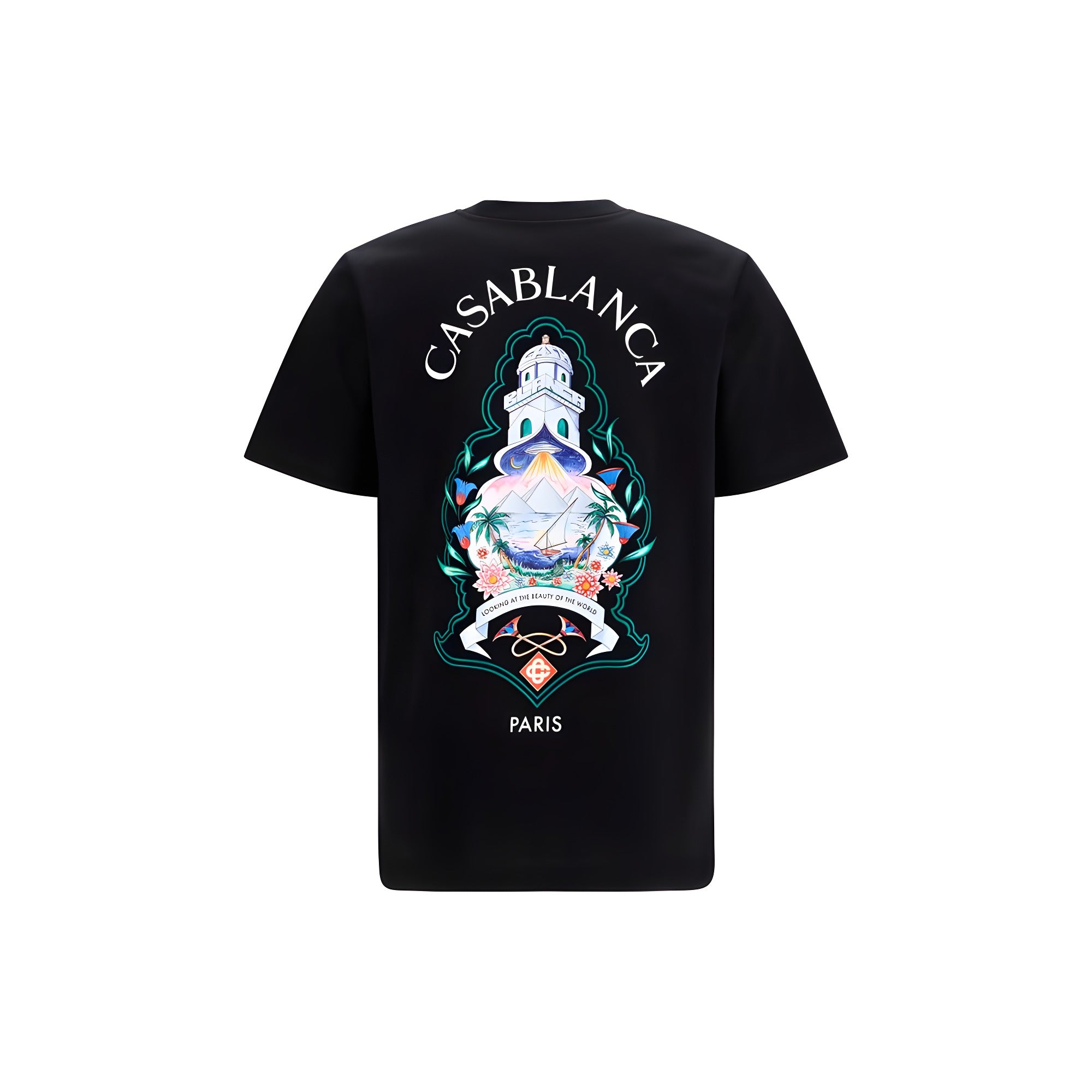 Casablanca Black Cotton T-Shirt