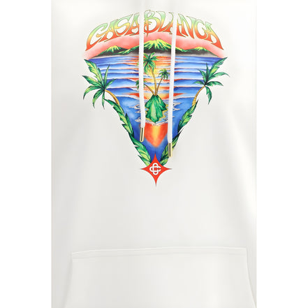 Casablanca White Cotton Sweatshirt