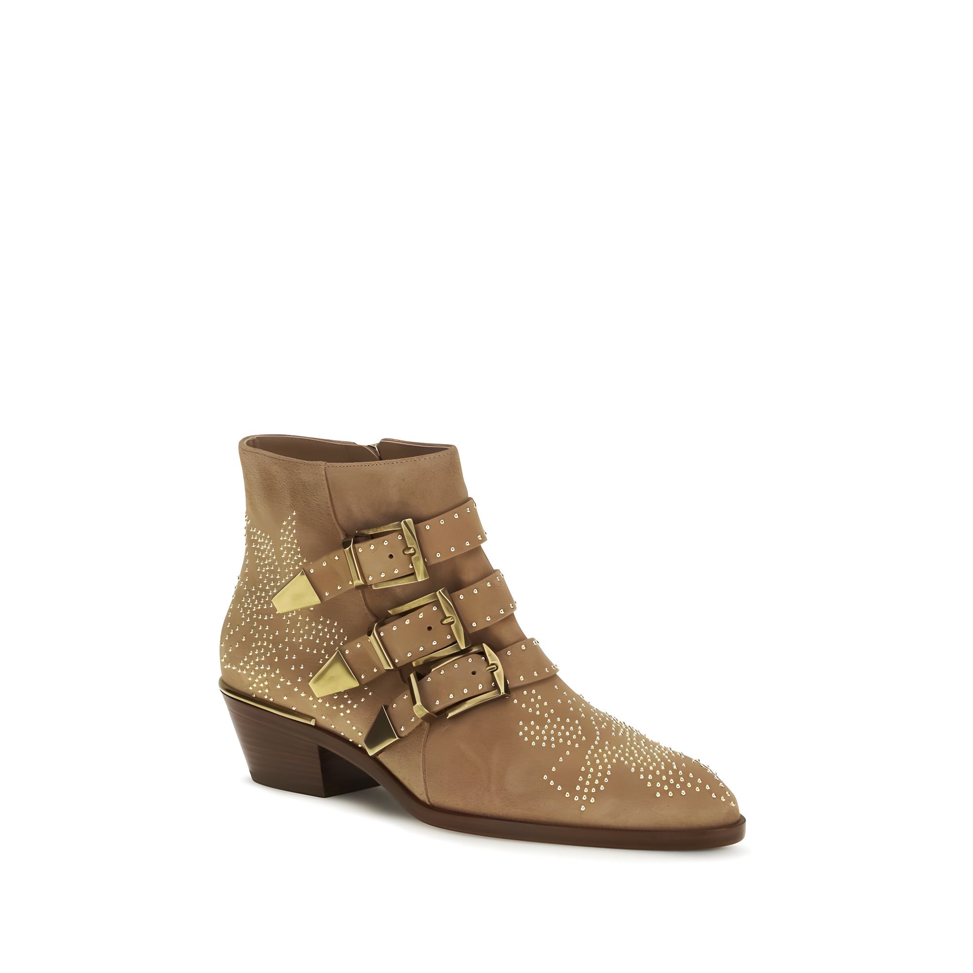 Ghete scurte Chloé din piele de vițel bej