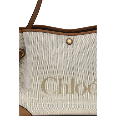Chloé Beige Cotton Shoulder Bag