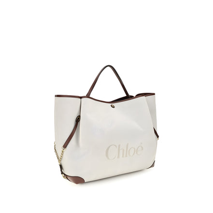 Chloé Beige Cotton Shoulder Bag