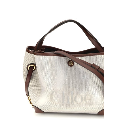 Geantă de mână Chloé din material textil bej